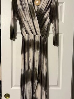 Peach Love California Tie-Dye Wrap Maxi Dress